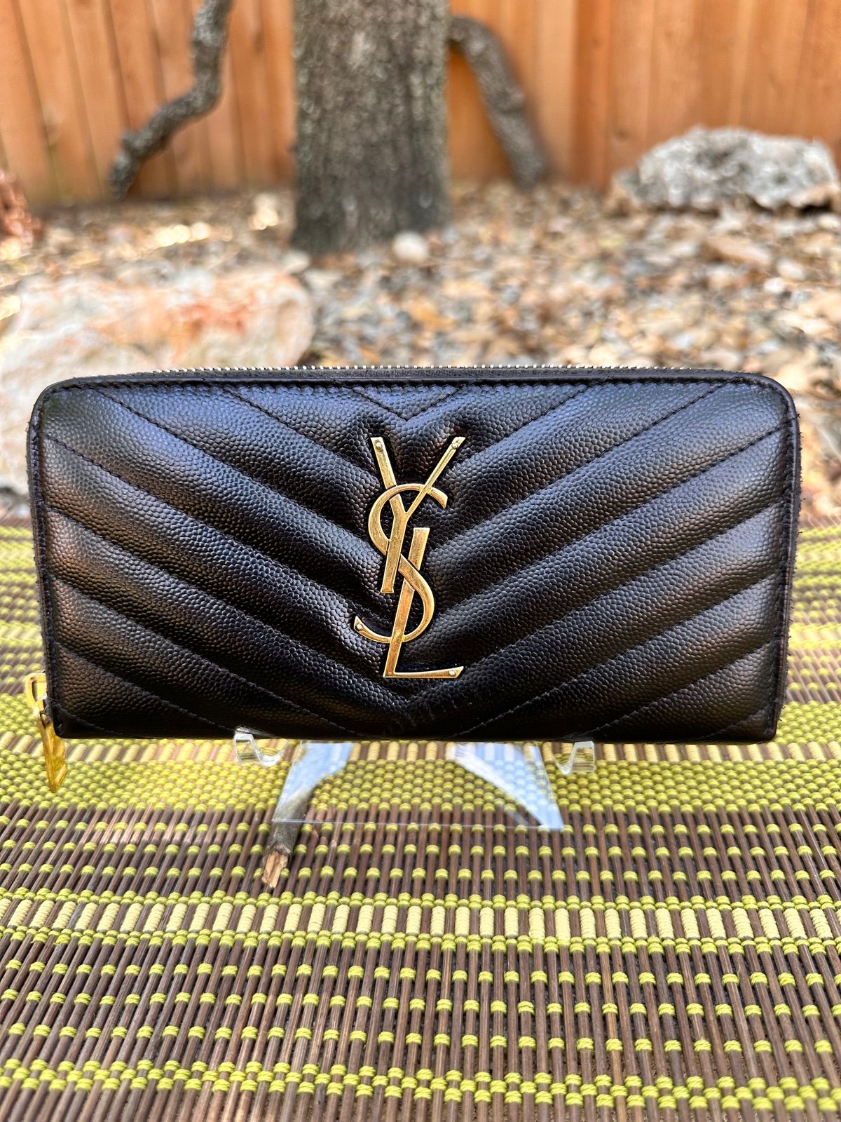Ysl chevron wallet Clearance