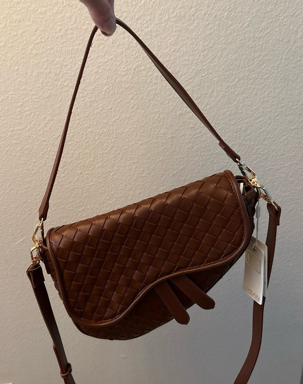 Urban Expressions Women’s Scout Vegan Leather Crossbody In Saddle Brown- NWT!