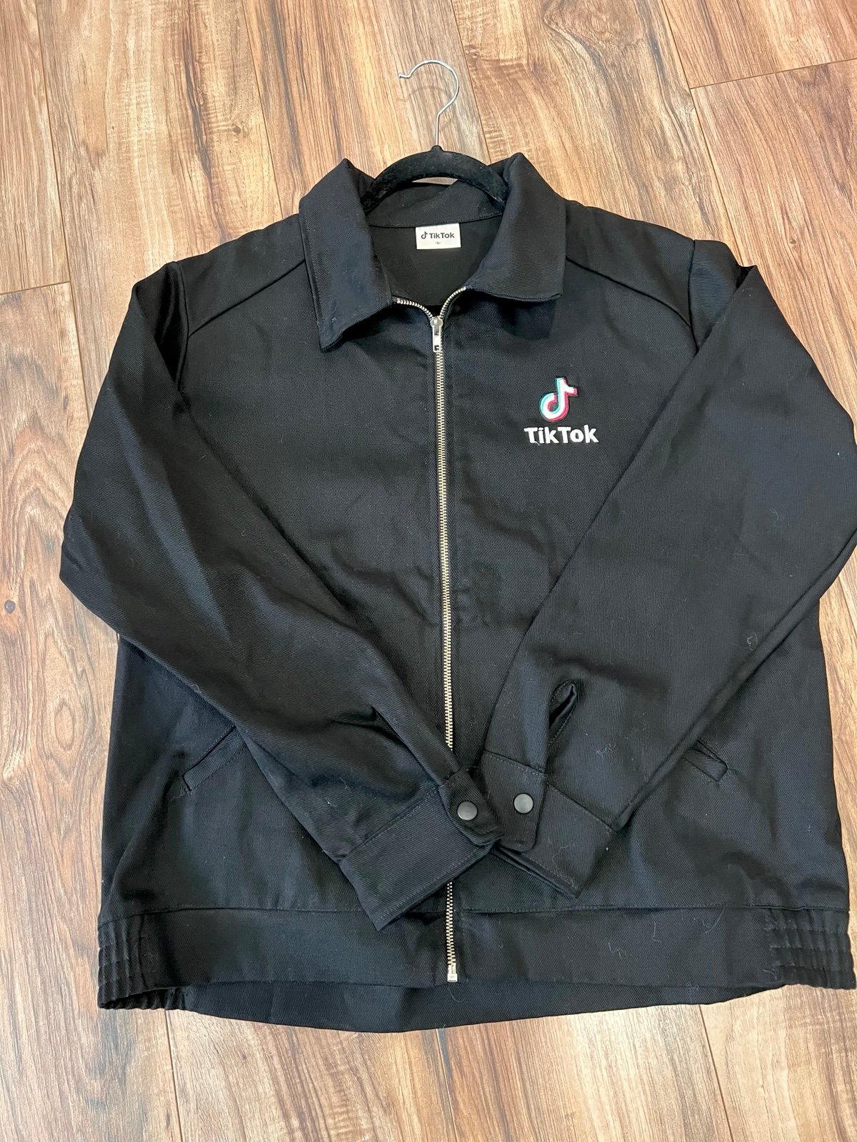 Authentic Tik Tok Black Denim Jacket - Unisex Large
