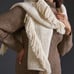 Anthropologie tan fringe scarf