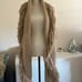 Anthropologie tan fringe scarf