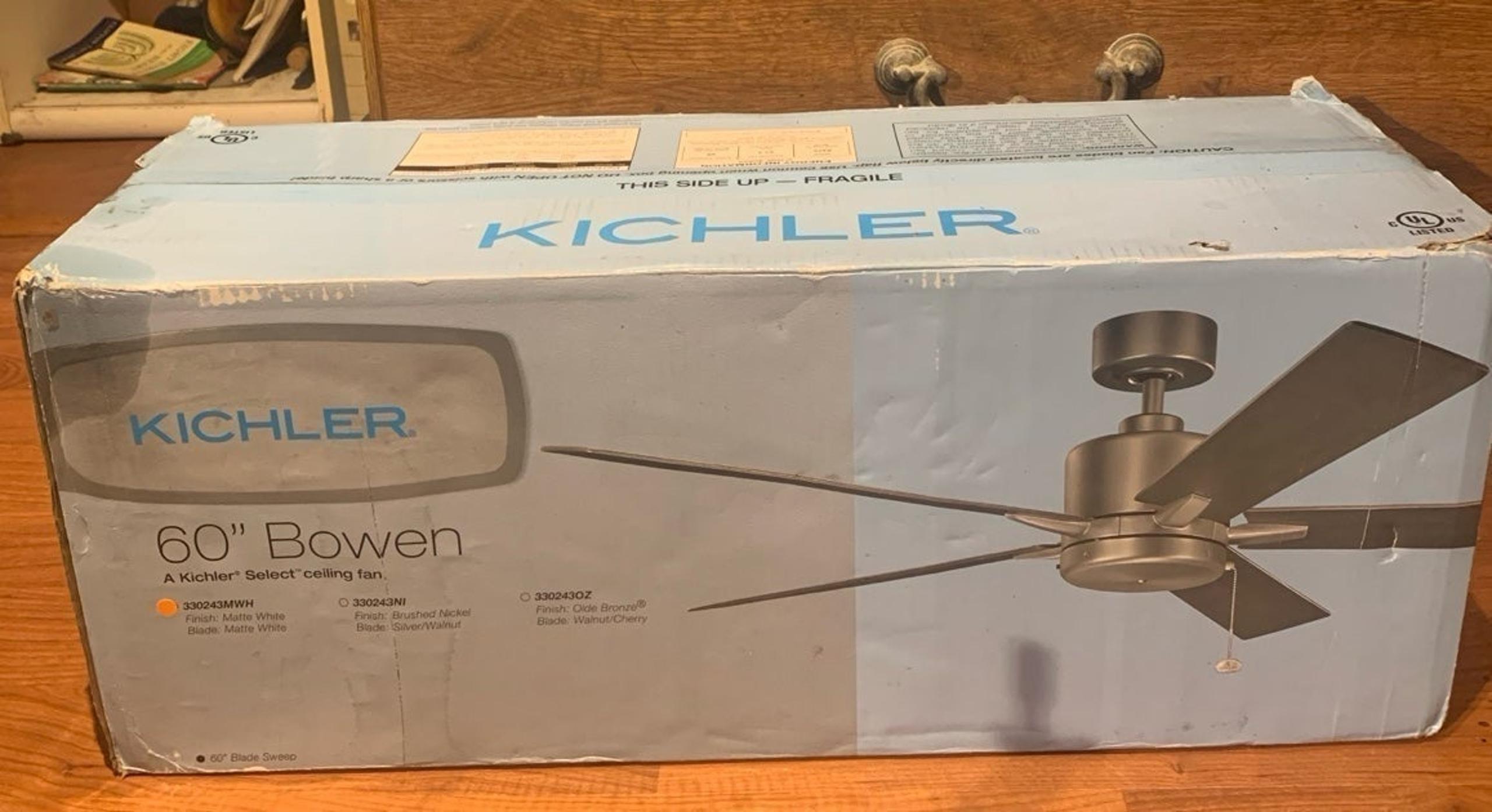 60” Bowen Ceiling Fan *Matte White - Kichler