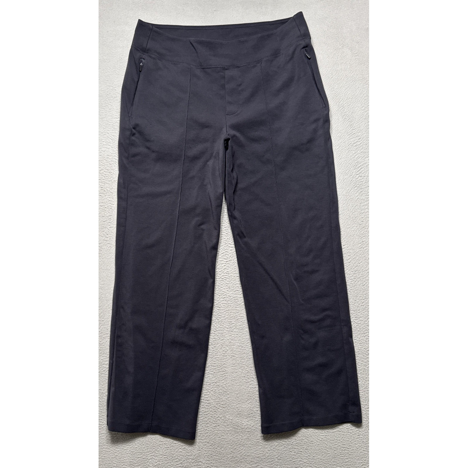 Athleta Eastbound Wide Pants Women 14 (32x28) Black Casual Office Career Stretch