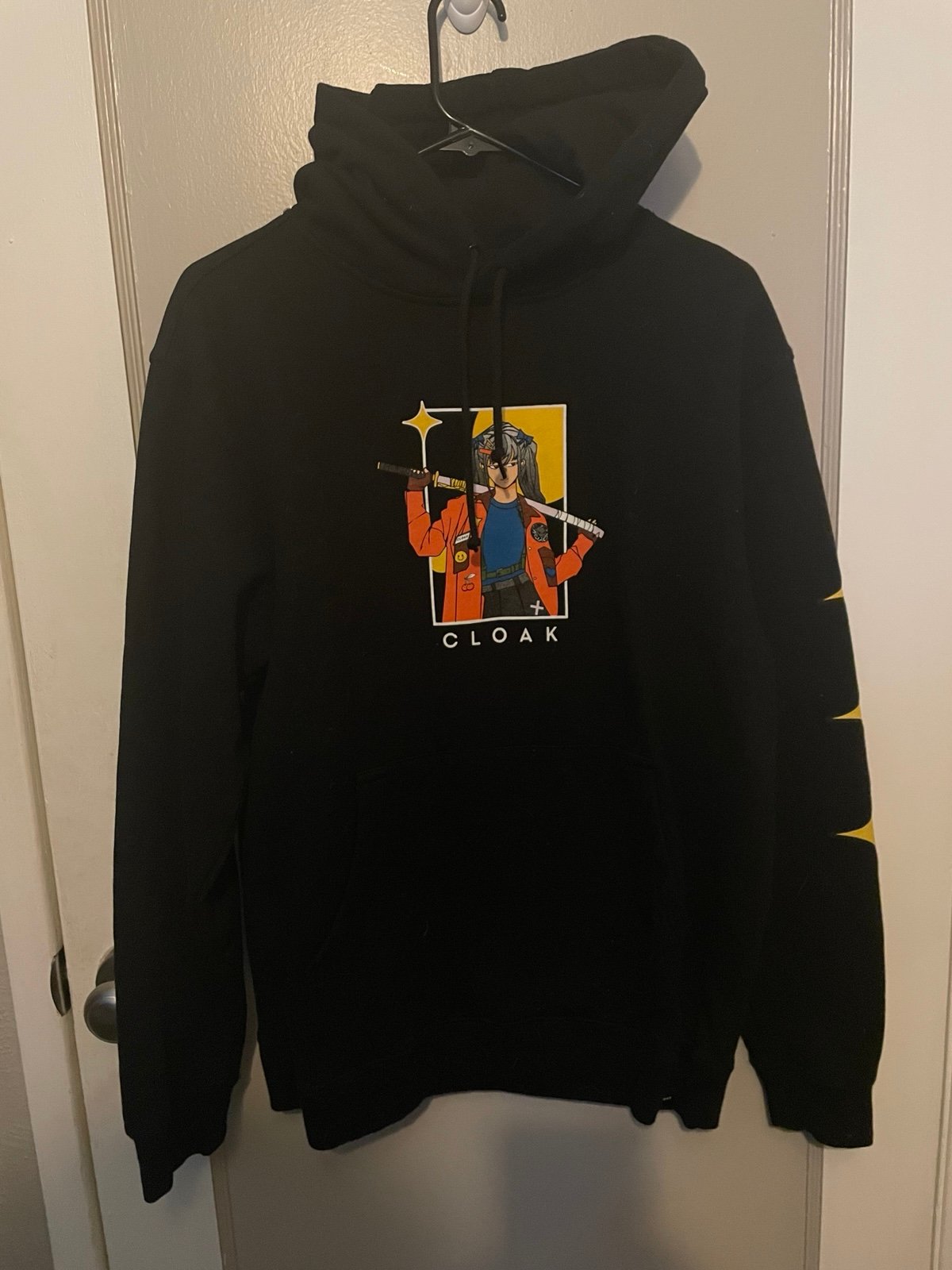 CLOAK Jacksepticeye Brand Black Hoodie Pokimane Collab Size Medium Oversize