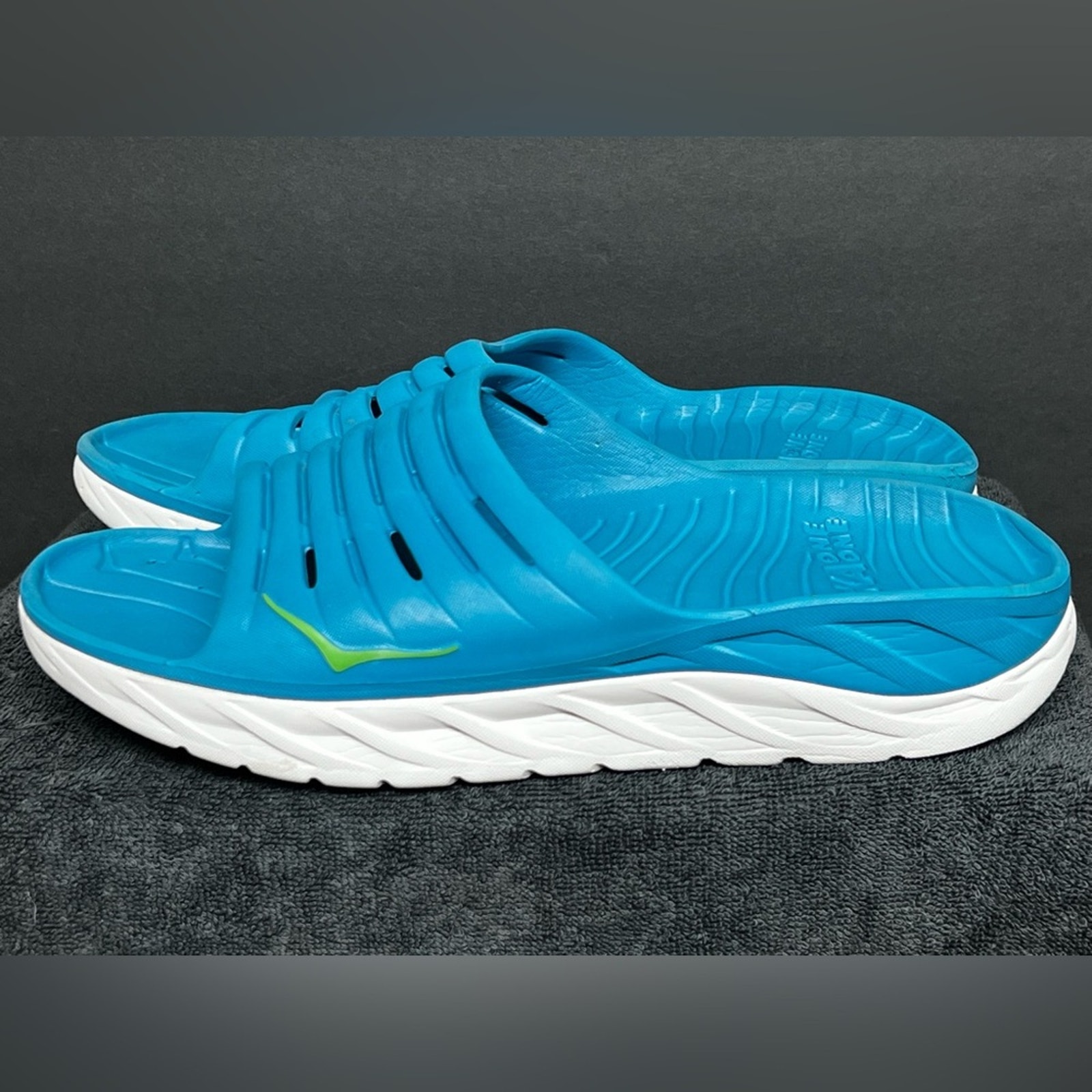 Hoka One Ora Mens Size 13 Blue Recovery Slide Sandals Lightweight Cushioned