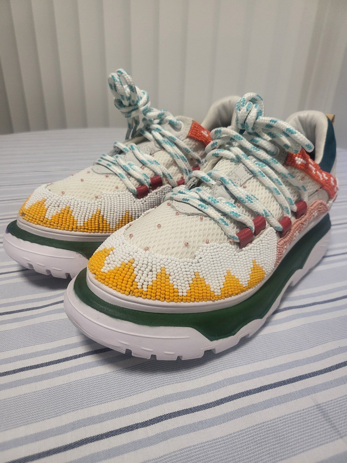 *FARM RIO*Summer Multicolor Beaded Sneakers*Women's Sz 9*