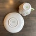 SHELLEY DAINTY SHAPE WILD ANEMONE LIGHT GREEN TRIM CUP AND SAUCER