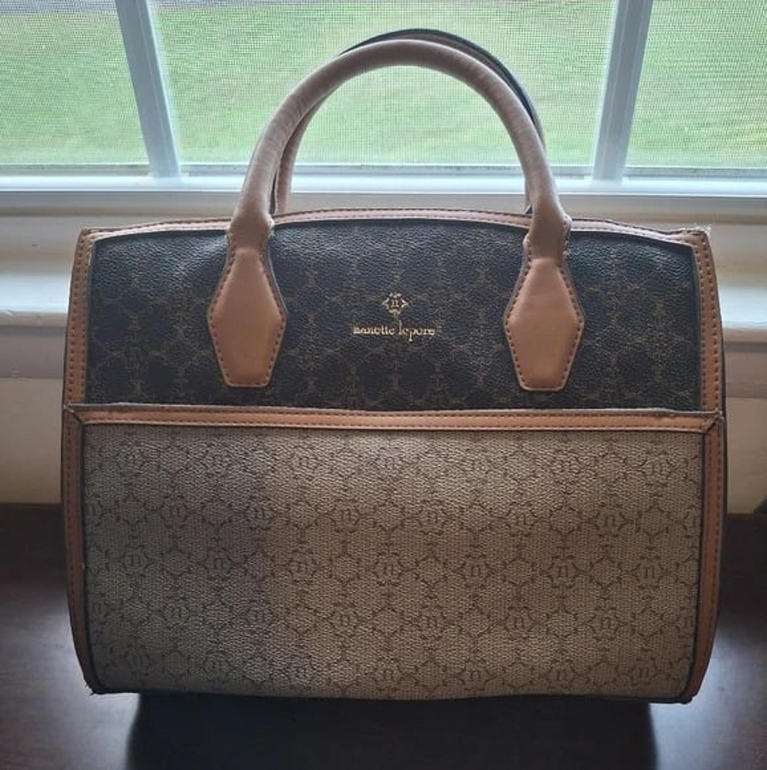 Nanette Lepore Logo Convertible Satchel with Crossbody Strap