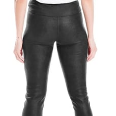(1649) Max Studio Women's High Waisted Faux Leather Leggings NWOT S Black