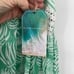 True Destinations Womens Green Leaf Tiered Bohemian Maxi Coverup Dress Small