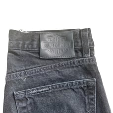 black 2007 harley davidson motorcycle straight leg jeans size 33x30