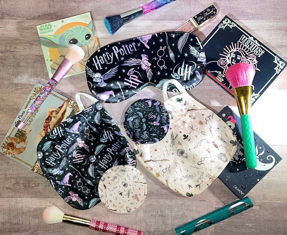 HARRY POTTER CUTE SET MAKEUP REMOVER WIPES EYE PADS SLEEP MASK