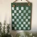 Primitive wood painted checkers wall decor
