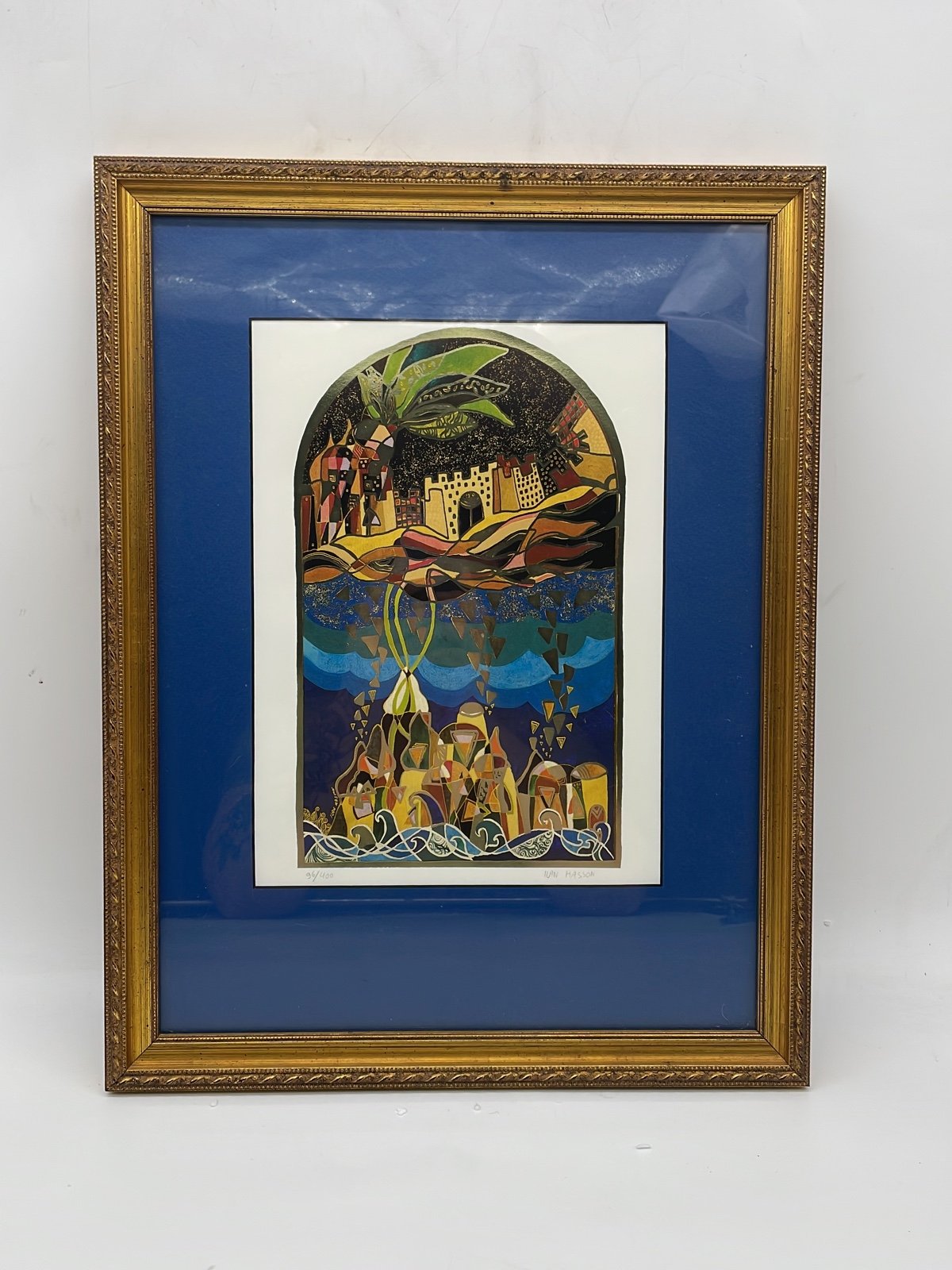 Vintage Mixed Media Litho Haifa Ivan Hasson Signed / Numbered