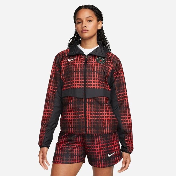 NWT women's large nike Portland Thorns FC 2023 AWF Red hooded Jacket NWSL