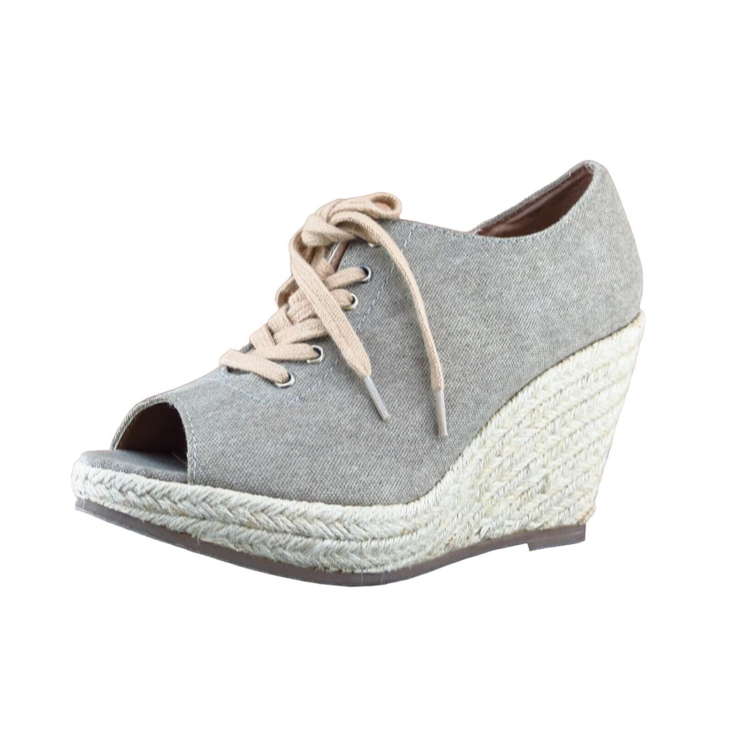 a.n.a. Women Sz 6 M Brown Wedge Synthetic Shoes 0236071