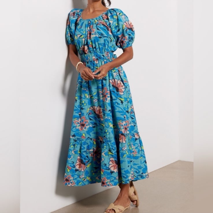 Cleobella Misha Cutout Ankle Dress in Calypso SZ XL EUC