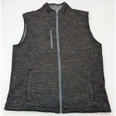 Johnnie O Vest Mens Size Large Black Tahoe Two way full zip Pockets outdoor golf