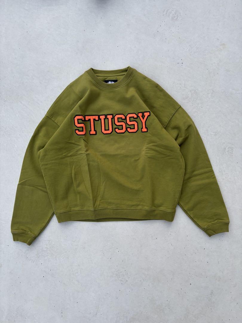 STUSSY Olive Crewneck Sweater
