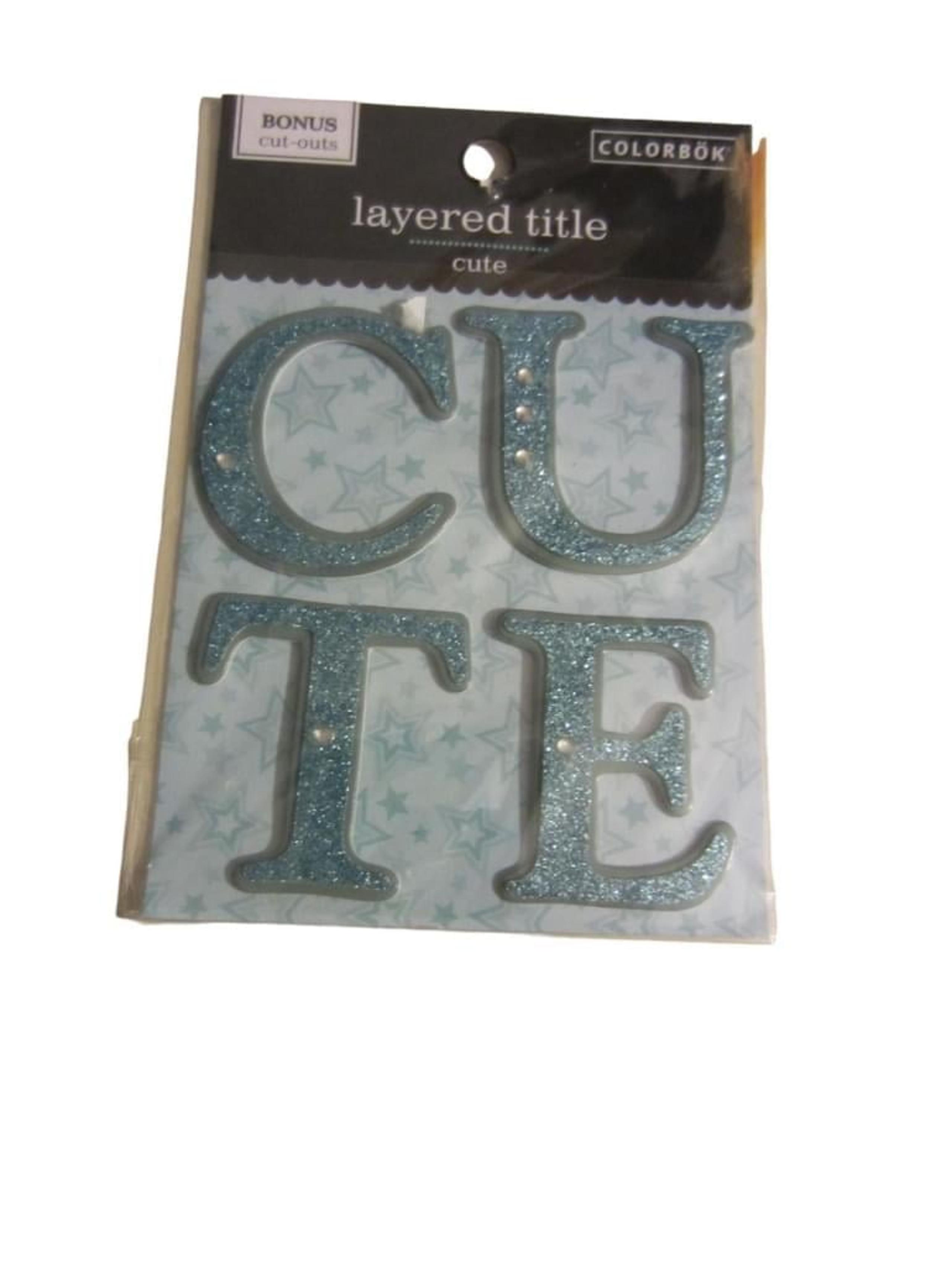 Colorbok Glitter Foam Letters 3D CUTE Stickers, Blue, 4 inch
