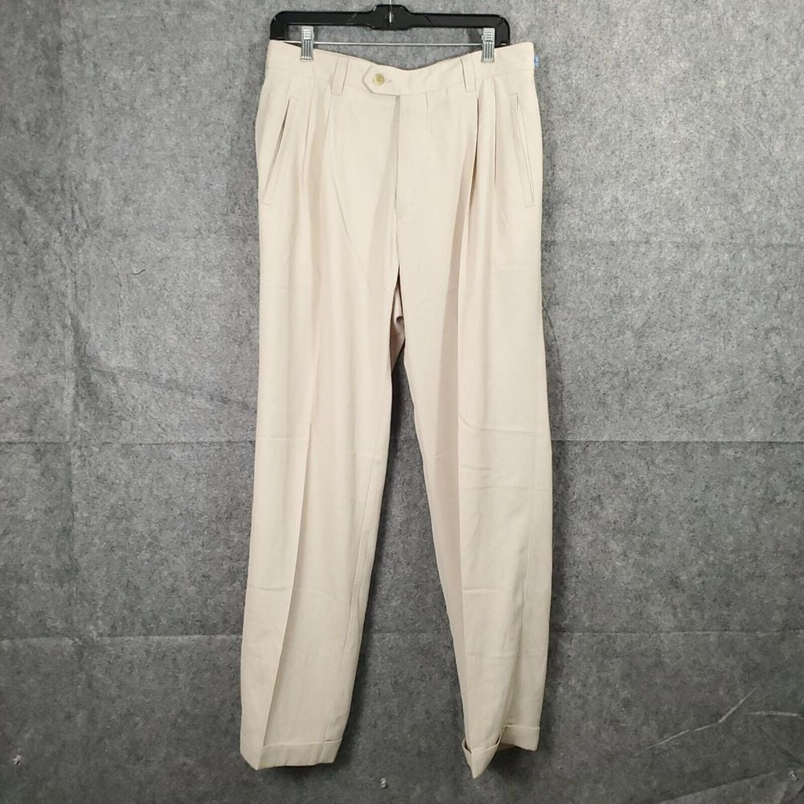 Hugo Boss Hogan Golf Pants Mens Chinos W32 L30 Regular Tapered Stretch Beige