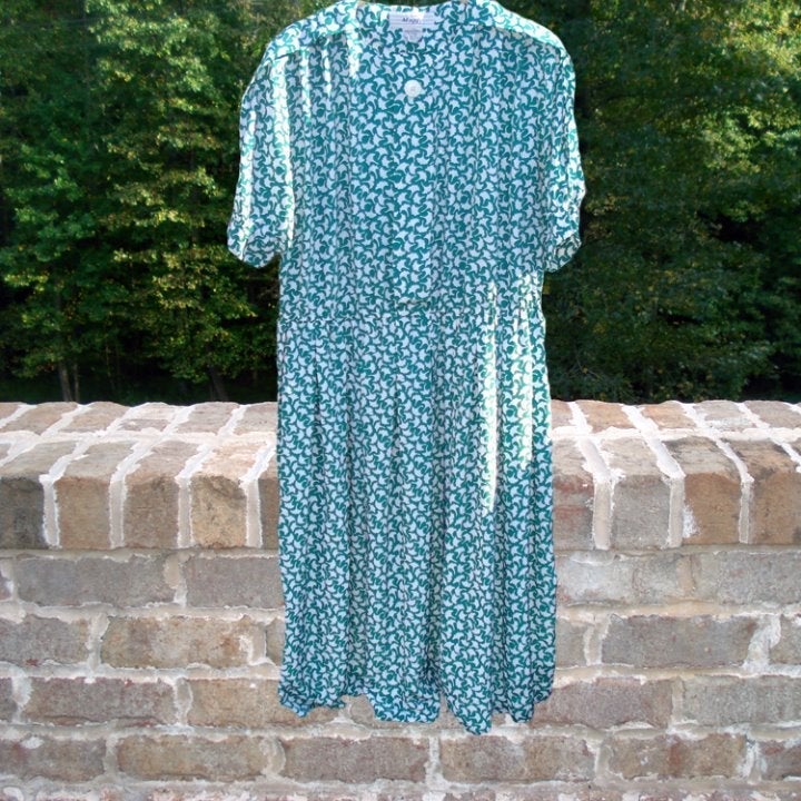Vintage Maggy Pleated Dress - Size 14