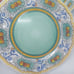 6 Le Cadeaux Melamine Yellow Blue Scalloped Floral Salad Dessert Plates 9”