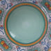 6 Le Cadeaux Melamine Yellow Blue Scalloped Floral Salad Dessert Plates 9”