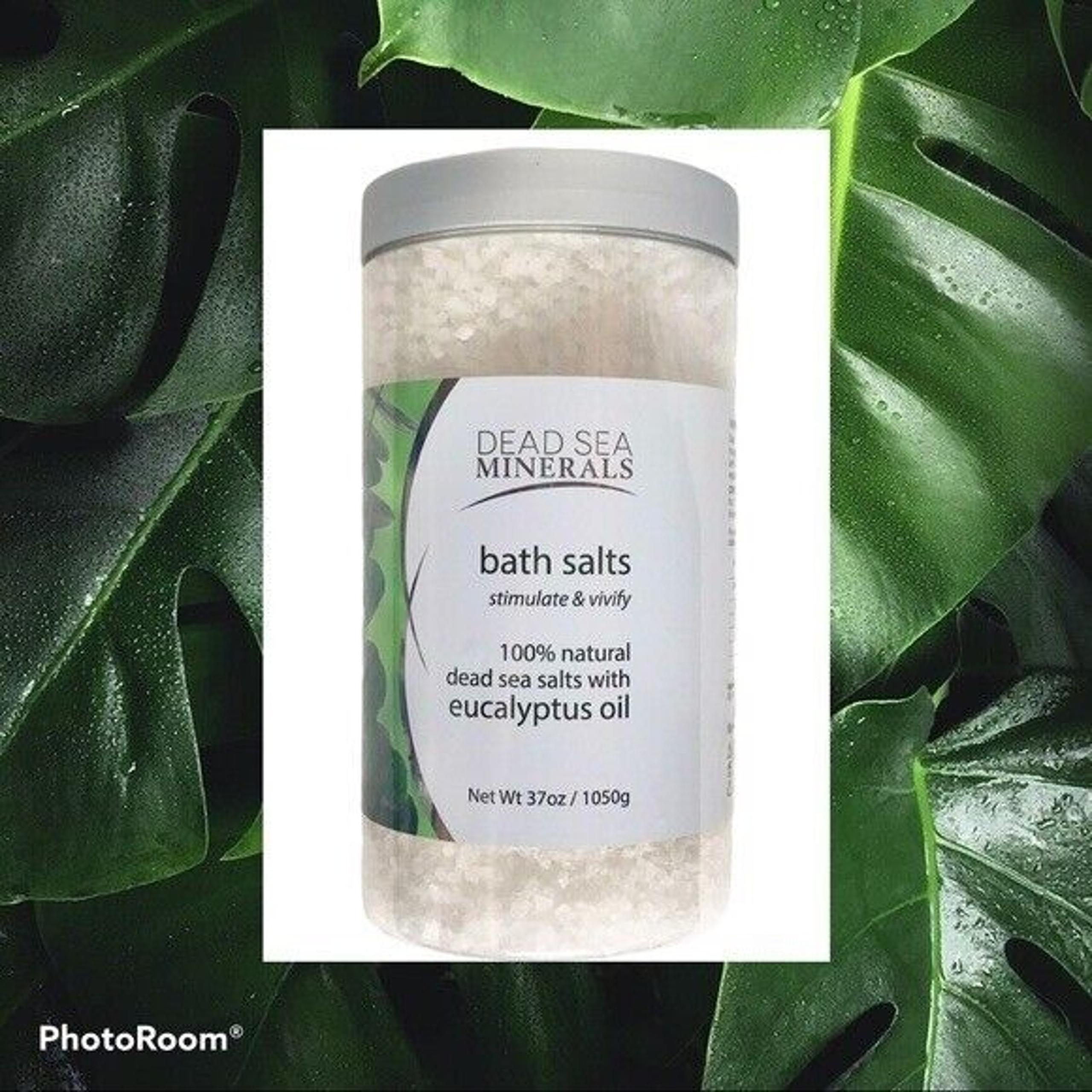 Dead Sea Minerals 32 Ounce Container Bath Salts With Eucalyptus 100% Natural