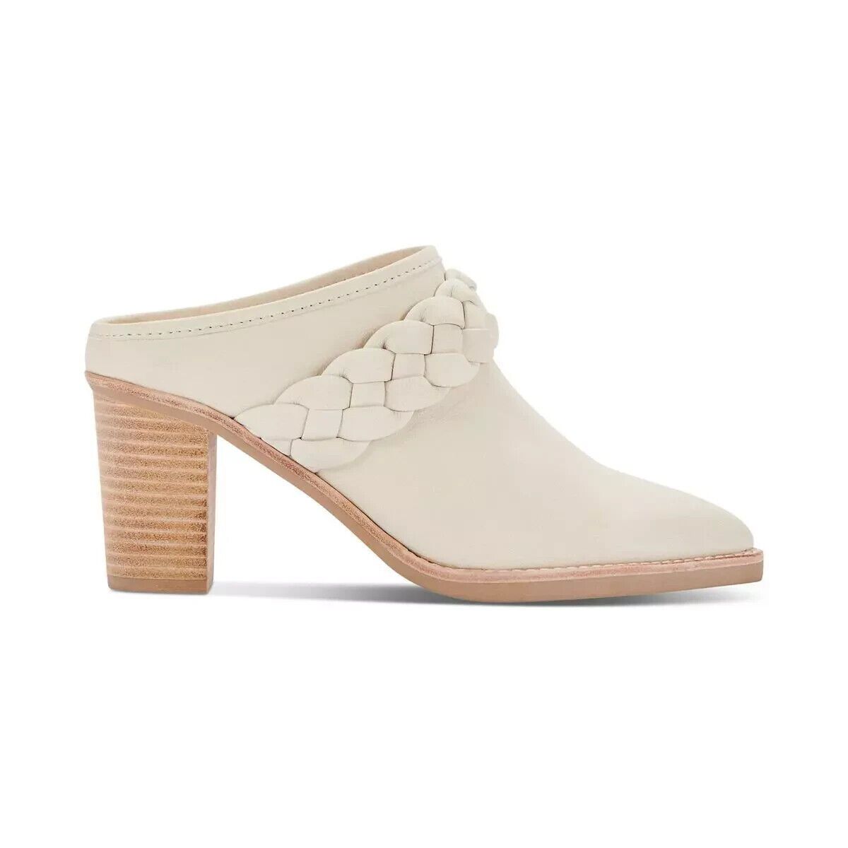 Dolce Vita Women's Slip On Mules Pointed Toe Braided Pumps Shoes Beige Ivory 7.5