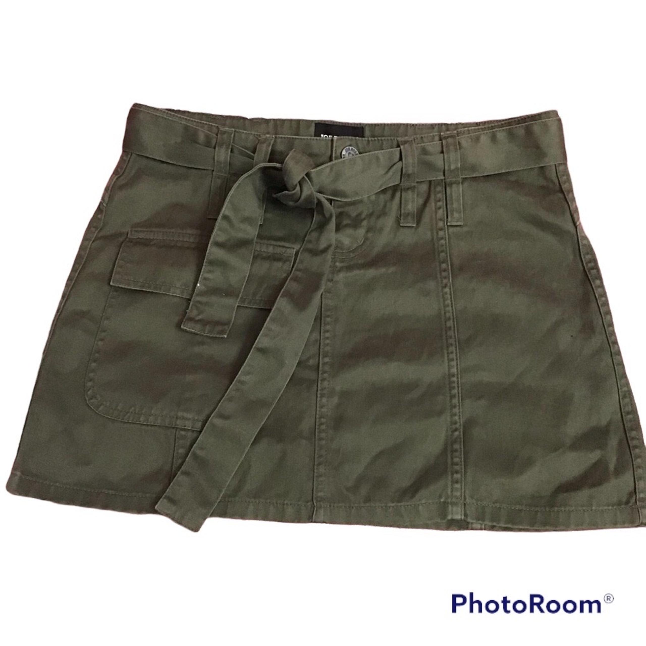 Joe Boxer Skirt army green mini juniors size 5 belted casual