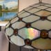 Tiffany Style Table Lamp Gold Stained Glass Crystal Beans Vintage H28*W15