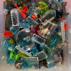 2lb - Genuine Lego Translucent Clear Random Bulk Pieces Parts Windshields Lot