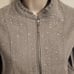 Christine Alexander Gray Denim Jacket with Swarovski Crystals Size Small