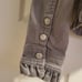 Christine Alexander Gray Denim Jacket with Swarovski Crystals Size Small