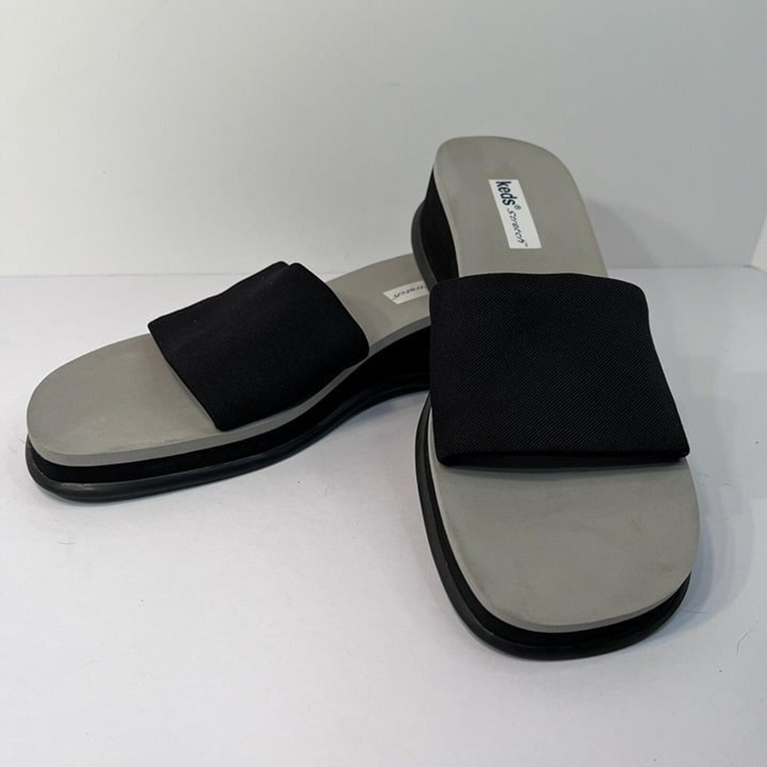 Keds Black Stretch Slip-on Slide Sandals Women's Size 9