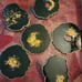 Set of 6 black & gold coasters