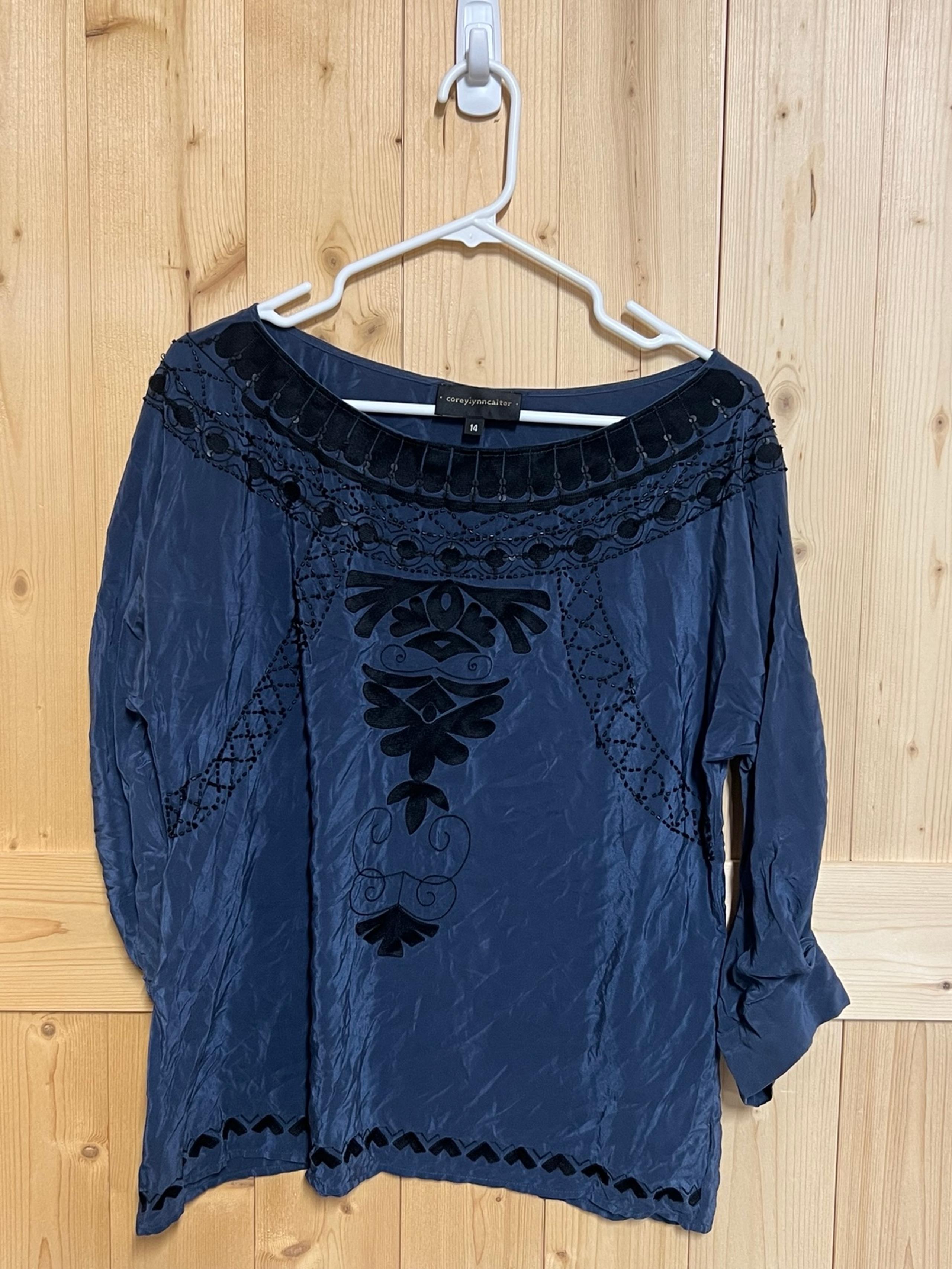 Anthropologie CoreyLynnCalter Silk Top Sz 14