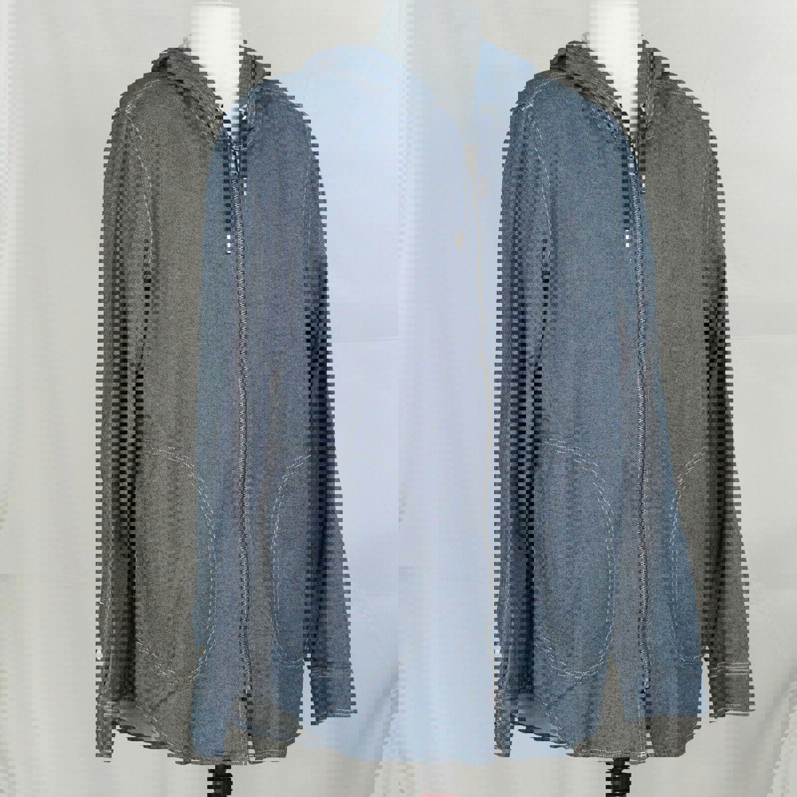 Diesel S-HoodyZip Top Denim Color Jacket with Hood