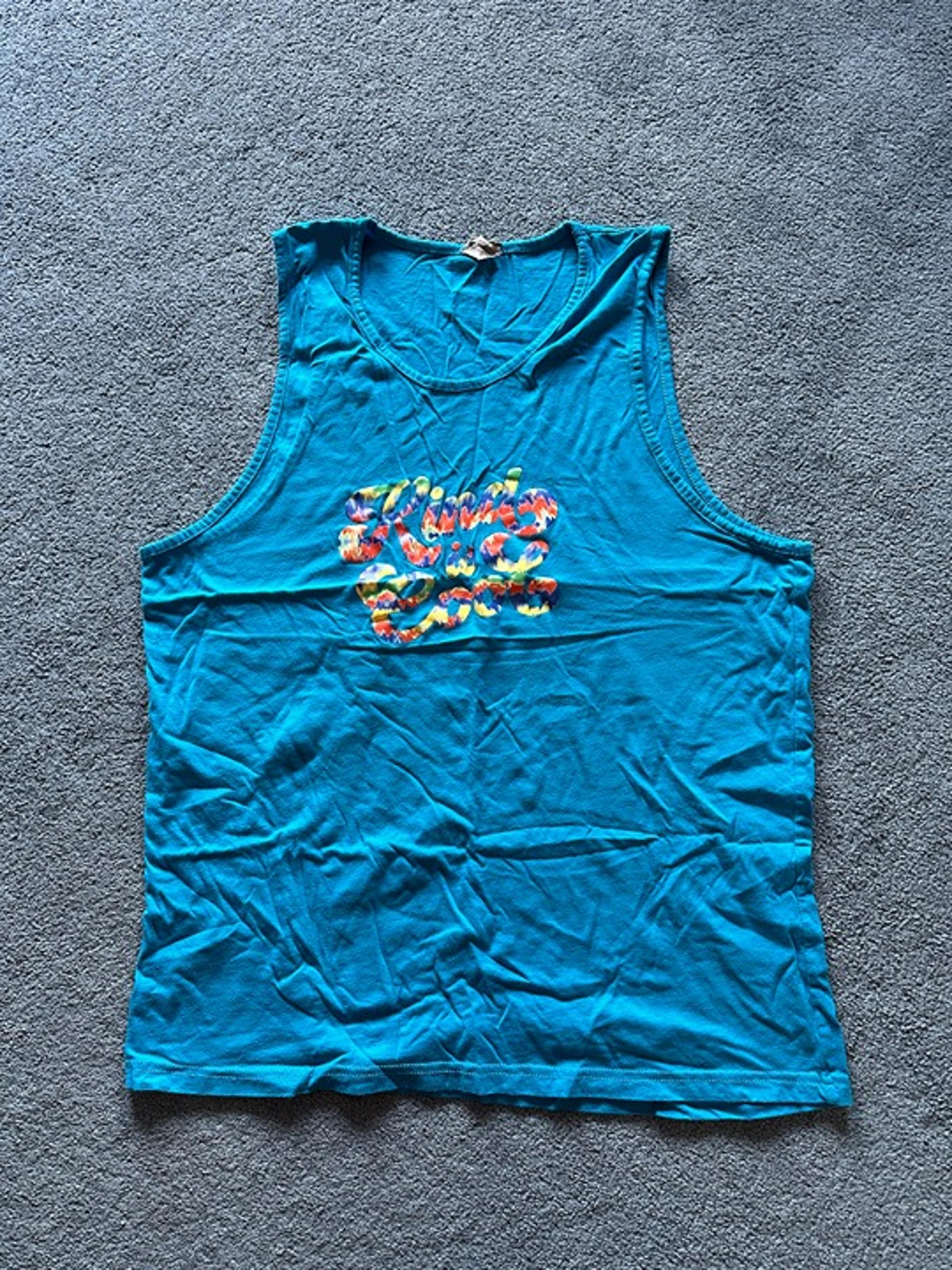 GVO Merch Next Level Men's Turquoise Tie-Dye "Kind Is Cool" Tank Top Size XL