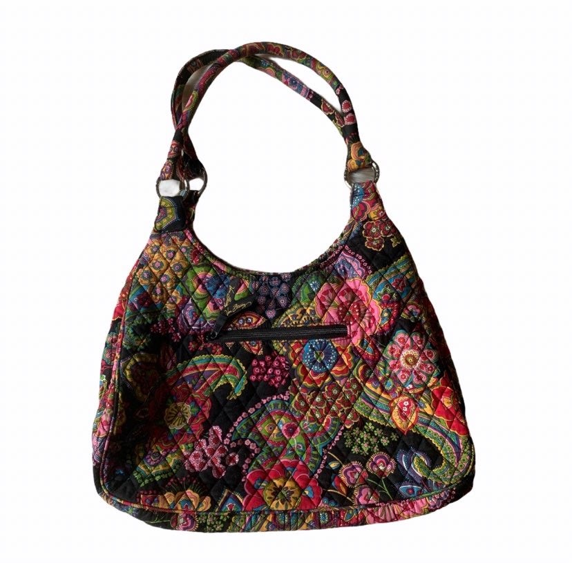 Retired Vera Bradley poppy paisley hobo bag purse