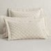 NEW Pottery Barn Belgian Flax Linen Diamond Quilted KING Sham in Flax