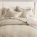 NEW Pottery Barn Belgian Flax Linen Diamond Quilted KING Sham in Flax