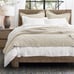 NEW Pottery Barn Belgian Flax Linen Diamond Quilted KING Sham in Flax