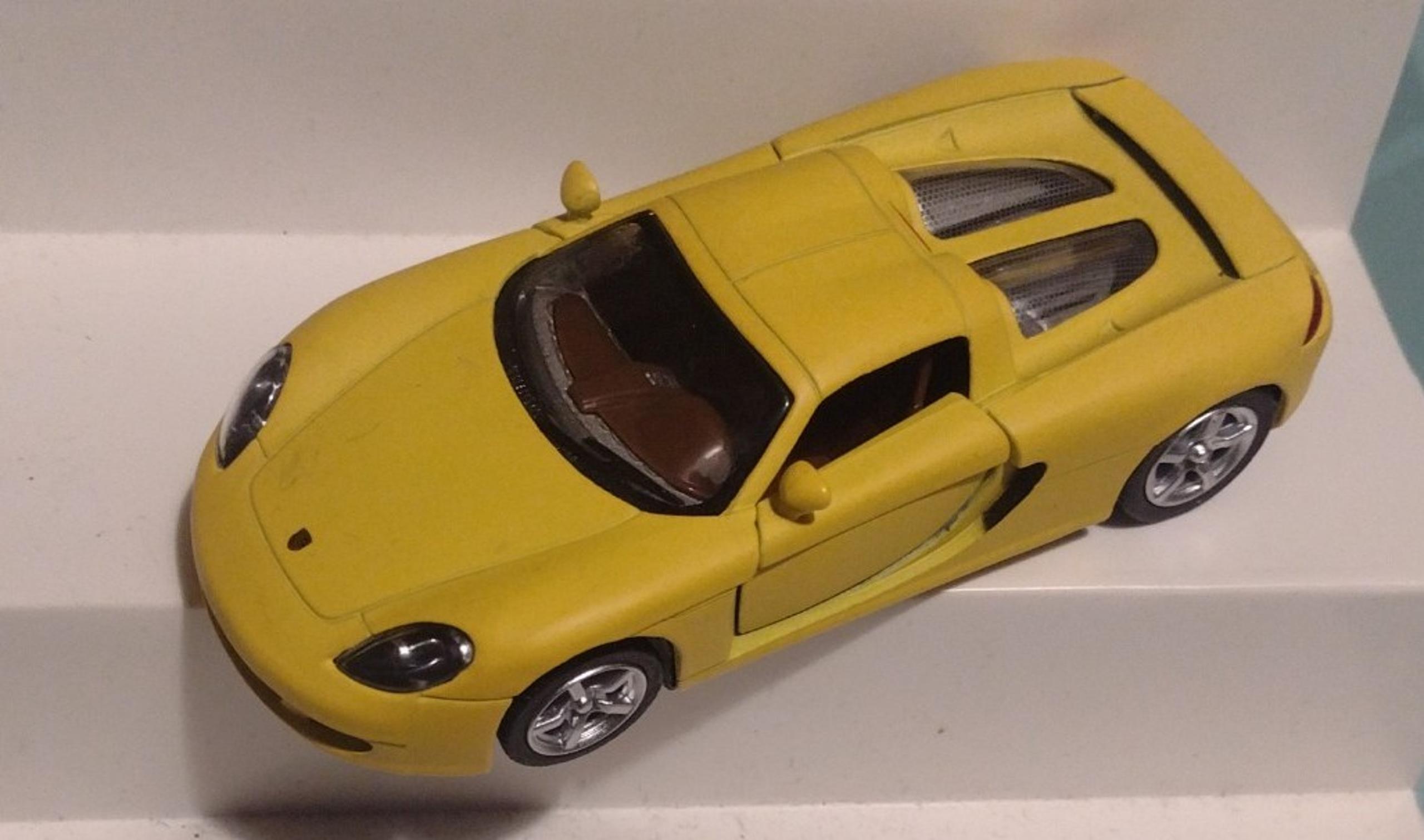 5371D. 5" Kinsmart Matte Porsche Carrera GT Diecast Toy Car 1:36 yellow pull ba.