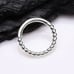 14 Karat White Gold Classic Rope Clicker Hoop Ring - 8mm