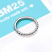 14 Karat White Gold Classic Rope Clicker Hoop Ring - 8mm
