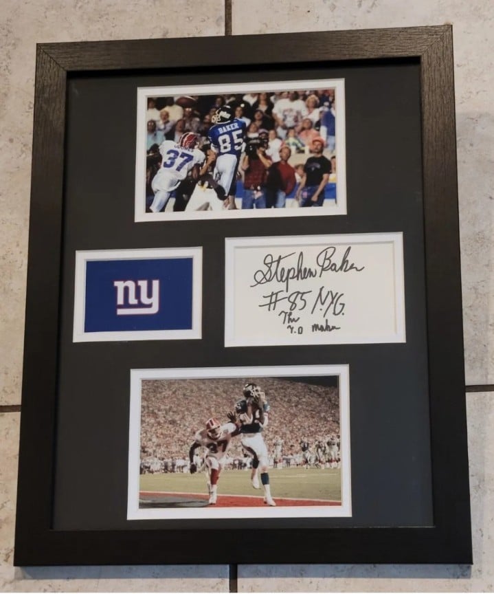 6 GIANTS NFL FOOTBALL LEGENDS Signed Framed HOF PHOTO LOT CARSON GIFFORD