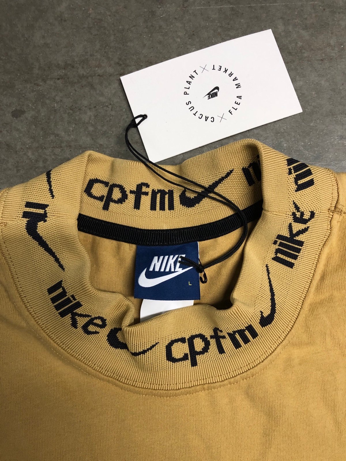 Nike x Cactus Plant Flea Market LS Shirt Mustard Yellow Mens