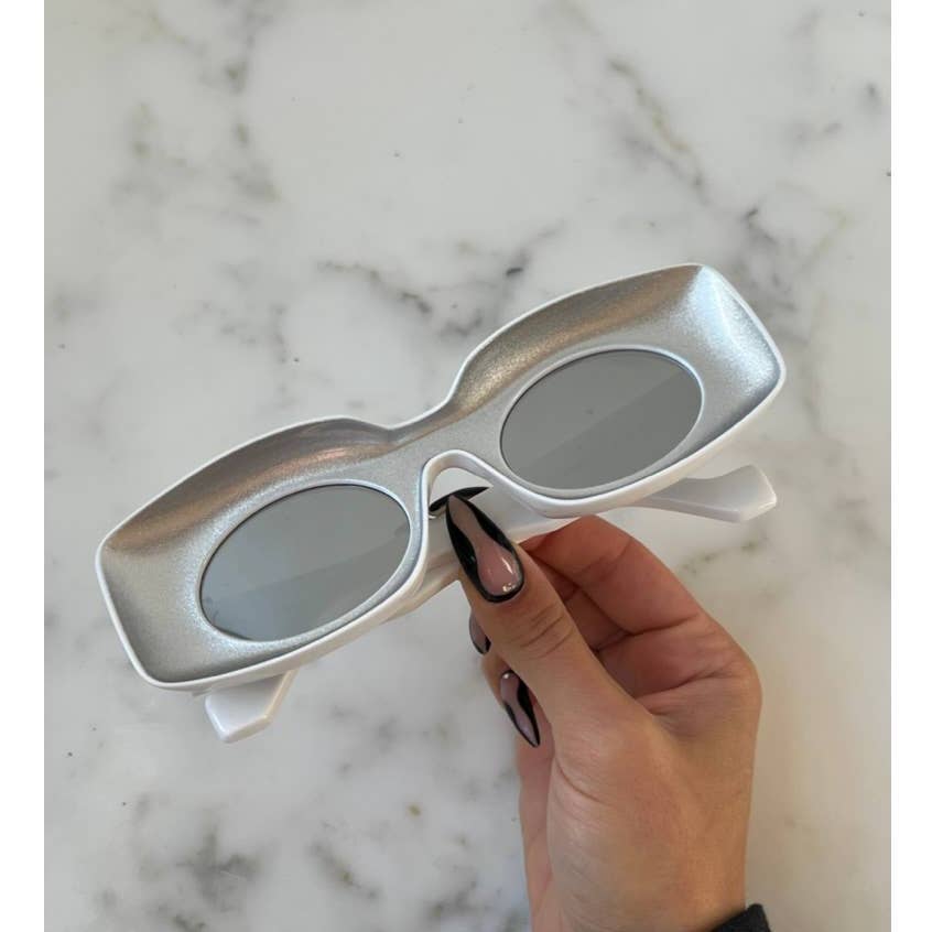 NEW Loewe LW40033I Paula's Ibiza Silver Sunglasses